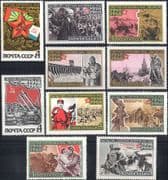 Russia 1968 Army/ Lenin/ Military/ Battles/ Posters/ Statues/ Tanks 10v set (ru1126)