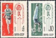 Russia 1969 Sports/ Trades Unions Games/ Athletics/ Gymnastics 2v set (n32209)