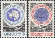 Russia 1971 Antarctic Treaty/ Meteorology/ Weather/ Ship/ Planes/ Map/ Transport 2v set (n29003)