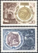 Russia 1971 Manned Space Flight/ Gagarin/ Rocket/ Satellite/ Moon/ Radio/ Ship 2v set (n11751)