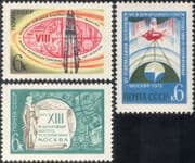 Russia 1971 Oil/ Industry/ Satellite/ Geophysics/ Train/ Space/ Radio Dish /Science/ Technology 3v set (n28185)