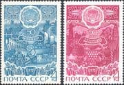 Russia 1972 Russian Republics 50th/ ASSRs/ Agriculture/ Industry/ Grapes/ Mining 2v set (ru1292)