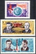 Russia 1974 Cosmonautics Day/ Space/ Rockets/ Astronauts/ Soyuz/ Weather 3v set (n25277)