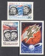 Russia 1974 Space / Astronauts / Mars / Planets 3v set n25276