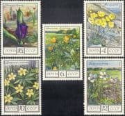 Russia 1975 Poppy/ Anemone/ Globe Flower/ Flowers/ Plants/ Nature 5v set (n17787)