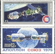 Russia 1975 Space Link-up/Apollo/Soyuz/Astronauts/Rockets 2v set pr (b4682g)