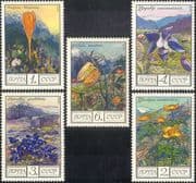 Russia 1976 Anemone/ Gentian/ Columbine/ Flowers/ Plants/ Nature 5v set (n17786)