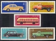 Russia 1976 Cars / Bus / Trucks / Buses / Lorries / Motoring / Transport 5v set (n39127)