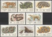 Russia 1977 Snakes/ Tigers/ Polar Bear/ Walrus/ Endangered Animals/ Nature/ Wildlife 8v set (b2152)