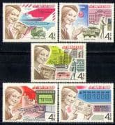 Russia 1977 Train / CARS / Ships / Helicopter / Truck 5v n17837