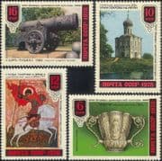 Russia 1978 Church/ Cannon/ Military/ George/ Dragon/ Painting/ Gold Bowl/ Ar t 4v set (n17747a)