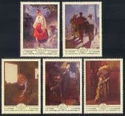 Russia 1979 Art / Paintings / Artists / Workers / Soldier / Train Driver 5v set (n33537)