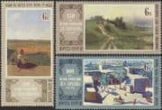 Russia 1980 Artists/ Art/ Paintings/ Landscapes/ Farming/ Rainbow 3v set (n44948)