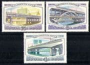 Russia 1980 Bridges / Building / Architecture 3v set n28810
