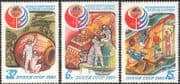Russia 1980 Space/ Helicopters/ Rockets/ Transport/ Manned Flight/ Aircraft/ Aviation 3v set (b4665)