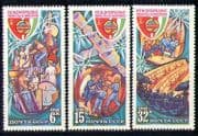 Russia 1980 Space / Medical / TV / Salyut / Rocket 3v set b4686