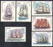 Russia 1981 Cadet Ships / Boats / Sailing / Navy / Naval / Nautical / Transport 6v set b4503