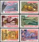 Russia 1981 Trains/ Rail/ Dam/ Coal Mining/ Nuclear Power/ Tractors/ Transport/ Industry 6v (n17812)