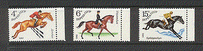 Russia 1982 HORSES / Sports / Animals / Nature 3v set n17764