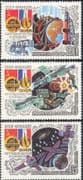 Russia 1982 Soviet-French Space Flight/ Rockets/ Medical/ Science/ Research/ Galaxies/ Astronomy 3v (b2620)