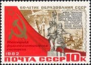 Russia 1982 StampEx/ Planes/ Workers/ Rocket/ Coal Mine/ Industry/ Space 1v o/p overprint (n30649a)
