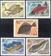 Russia 1983 Fish/ Marine Life/ Salmon/ Goby/ Flounder/ Nature/ Wildlife/ Animals 5v set (n17875)