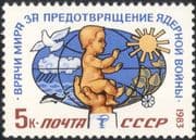 Russia 1983 Medical/ Health/ Baby/ Atom Bomb/ Dove/ Dolphin/ Nature 1v (n32133)