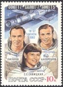 Russia 1983 Space Flight/ Soyuz/ Salyut/ Spacecraft/ Astronauts/ Cosmonauts/ People 1v (n11766)