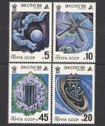 Russia 1985 Space / Satellite / Radio / Expo 4v set (n11771)