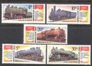 Russia 1986 Steam Engines / Trains / Rail 5v set ref:n16980