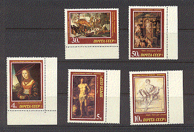 Russia 1987 PAINTINGS / Art Heritage 5v set ref:n17744