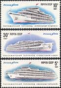 Russia 1987 River Cruise Ships/ Boats/ Transport/ Tourism 3v set (n17862)