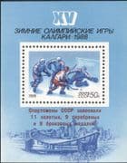 Russia 1988 Winter Olympics/ Ice Hockey/ Medal Winners Overprint/ Sports 1v m/s (n12047)