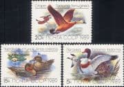 Russia 1989 Teal/ Shelduck/ Ducks/ Water Fowl/ Birds/ Nature/ Wildlife 3v set (n17775a)