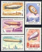 Russia 1991 Aviation / Zeppelin / Airships / Balloons / Aircraft / Flight 5v set (b3624)