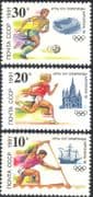 Russia 1991 Barcelona '92 Olympic Games/ Football/ Kayak/ Athletics/ Ship/ Sports/ Olympics 3v set (n18210)