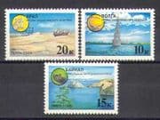 Russia 1991 Fish / Antelope / Boats / Environment 3v (n25623)