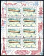 Russia 1991 Transport / Airships / Zeppelin 8v sht (n29160)