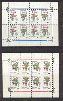 Russia 1993 FLOWERS / Plants / Nature 2 x 8v shts (n17801)