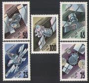 Russia 1993 Space / Satellites / Telecomms / Communications 5v set (n34114)