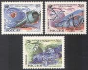 Russia 1994 Space / Rocket / Gagarin / Mir 3v set (n28407)