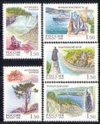 Russia 1998 Waterfall / Rainbow / Tree / Ship 5v set (n28658)