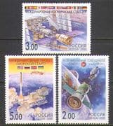 Russia 2000 Space/ Rocket /ISS/ Apollo-Soyuz/ National Flags/ Transport 3v set n26792