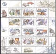 Russia 2000 Transport/ Medical/ Space/ Bus/ Trains/ Rail/ Planes/ Radio/ Industry 12v sht n28445