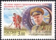 Russia 2001 Titov/ Space Flight/ Astronauts/ Vostok 2/ Rockets/ Cosmonauts/ Transport 1v (n28537)