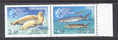 Russia 2003 Marine Fauna / Fish / Seals / Nature / Wildlife / Conservation 2v pr (n11444)