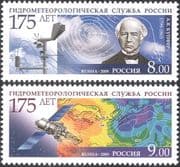 Russia 2009 Kupfer/ Science/ Scientist/ Meteorology/ Weather/ Satellite/ Maps 2v set (n28645)