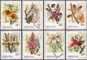 Rwanda 1976 Orchids/ Flowers/ Plants/ Nature/ Horticulture 8v set (n22250)