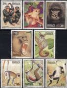 Rwanda 1978 Apes/ Monkeys/ Gorilla/ Chimps/ Wildlife/ Animals/ Nature/ Conservation 8v set (n22238)
