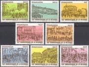 Rwanda 1980 Independence/ Revolution/ Military/ Army/ Soldiers/ Horses/ History 8v set (n22222c)